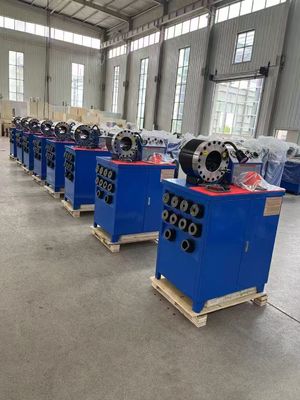 2 인치 높은 모델 블루 컬러 10 다이어 수압 Hose Crimping 머신 600T Crimping 힘