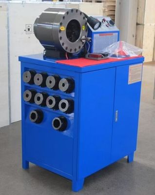 2인치 하이 모델 블루 컬러 10 다이스 Hose Crimper / 고무 Hose Crimping Machine 600T 크림 파워와 신뢰성 높은 성능