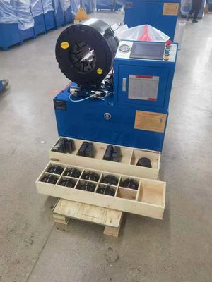 PLC 제어 시스템 OEM 서비스 산업 16 다이 블루 컬러 4 인치 크림 범위 전기 수압 크림 도구 0.01mm 정확도 튜브 크림 기계