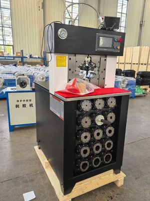 3 인치 PLC AC Hose Crimping Machine 더 많은 압력을 위해 최대 개방 158mm Hose Crimping Machine