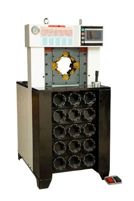 슈퍼 두께 3 인치 15 다이 6-76mm 검은 색 AC Hose Crimping 머신 빠른 변화 폼 도구와 함께 더 빠른 크림 힘을 유지 650T 수압 Hose Crimper