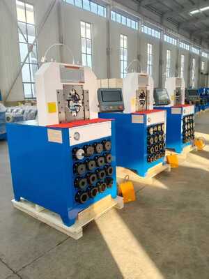 3 Inch Electric 220v/380v Hydraulic Hose Crimping Machine With 0.01 Mm Accuracy PLC/botton Control System And 6-76mm Crimping Range