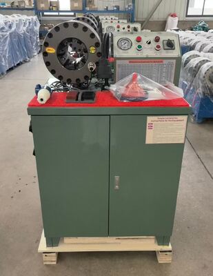 2 Inch 600T Rubber Hose Crimping Machine Higher Model Green Color 220V/240V/380V/415V Voltage Button Control Systerm With 6-51mm Range And 10 Interchangeable Dies