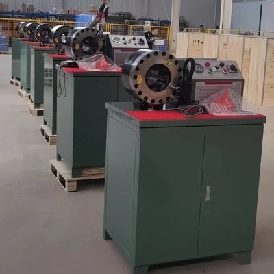소형 구조 유압 호스 파이프 권축 기계  3 kw / 4 kw 4 - 51 밀리미터