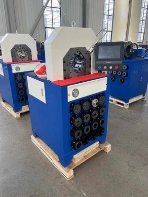 좋은 가격 PLC 제어 시스템 5.5kw 작업 효율 300 조각 / H 빠른 변경 폼과 함께 도구 수압 펌프 압축 기계 7.5kw 작업 효율 800 조각 / H 수압 펌프 크림프 기계 큰 팔꿈치 온라인으로