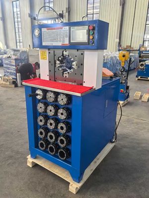 블루 컬러 3인치 PLC 제어 시스템 6 - 76mm AC Hose Crimping Machine