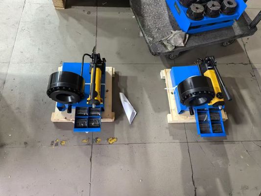 좋은 가격 6-25mm 1 인치 0KW 수동 Hose Crimping 머신 / 7 다이스 튜브 크림퍼 산업용 블루 컬러 온라인으로
