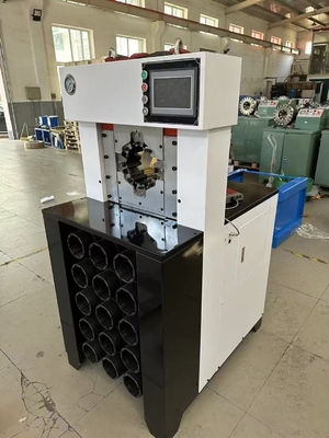 좋은 가격 3인치 유압 호스 압착기, 15개 다이 6-76mm PLC 제어 온라인으로