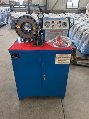 600T 압착력, 6-51mm 범위, 10개의 교체 가능한 다이를 갖춘 2인치 전기 고무 호스 압착기