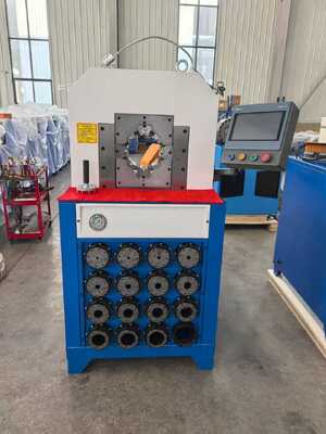 2800KN 압착력 PLC/botton 제어 시스템 및 6-76mm 압착 범위를 갖춘 3인치 전기 220v/380v 유압 호스 압착 기계