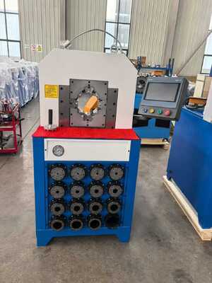 좋은 가격 PLC 제어 시스템 5.5kw/7.5kw 300 pcs/H 효율과 빠른 변경 폼과 함께 수압 Hose Crimping 기계 온라인으로