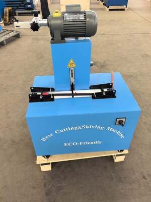 2 Inch Blue Color Electric 6-51mm Hose Cutting And Skiving Machine With 220V/380V Voltage And 10 Interchangeable Dies For Industrial Use