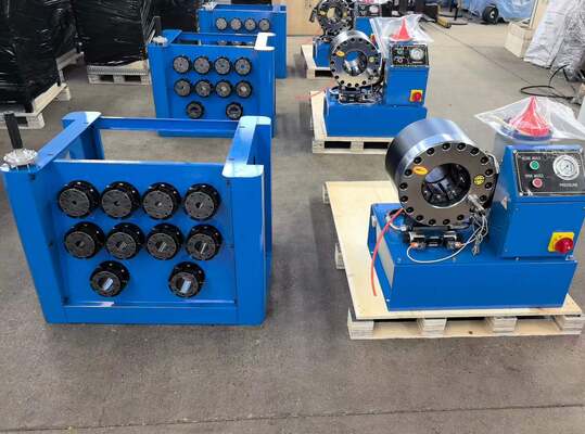 좋은 가격 2인치 압착 범위 최대 64mm 2.5인치 압착 범위 유압 호스 압착기 Botton 제어 시스템(빠른 변경 금형 도구 및 랙 및 10개의 교환 가능 다이 포함) 온라인으로