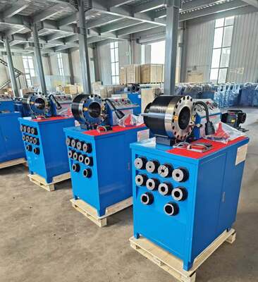 좋은 가격 2인치 600T 31.5Mpa 고무 튜브 크림핑 머신 더 높은 모델 블루 컬러 3kw 모터 버튼 제어 시스템 220v/240v/380v/415v 전압 6-51mm 크림핑 범위 및 10 교환 가능한 다이 온라인으로